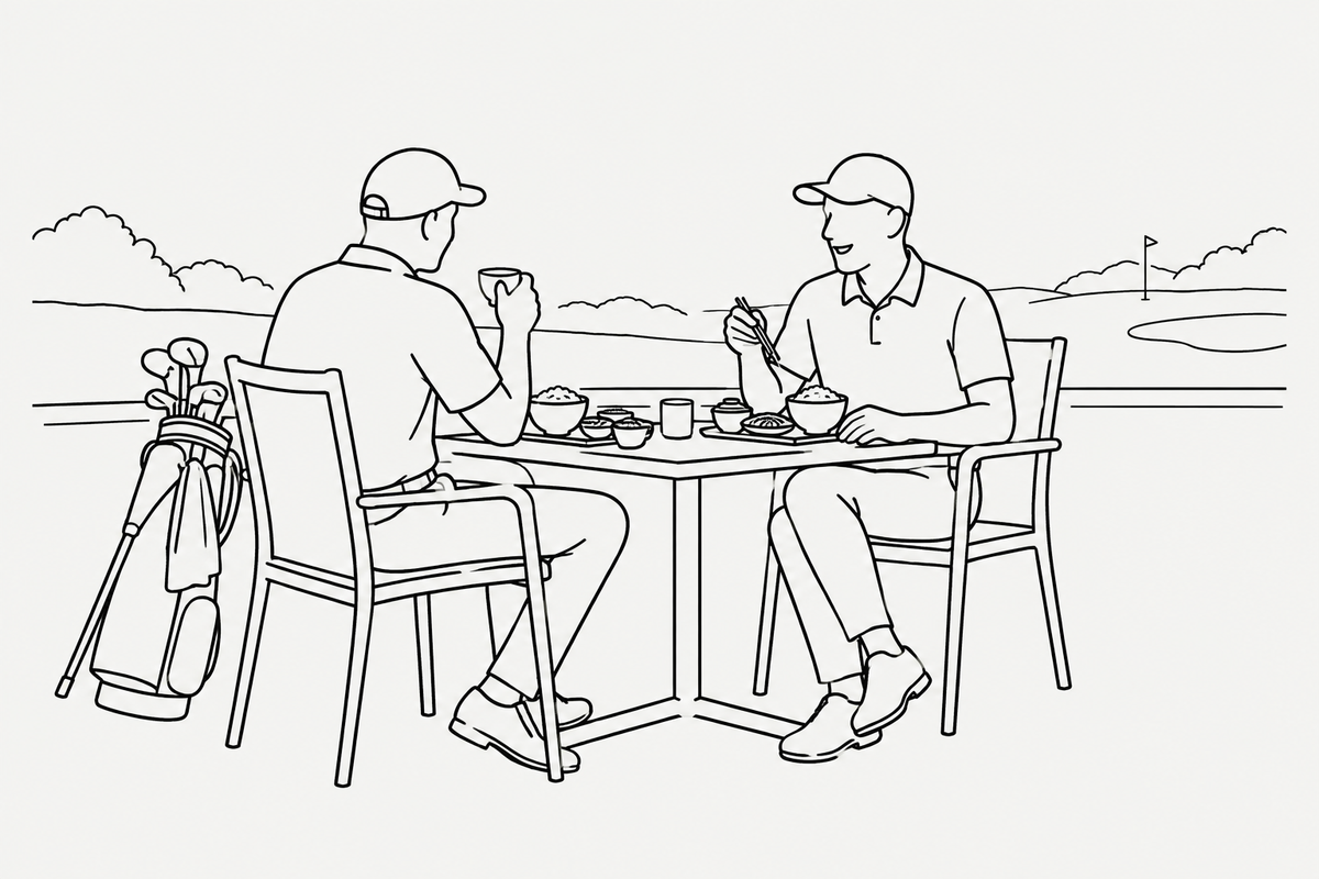 Nine holes, then lunch: a Japanese golf day