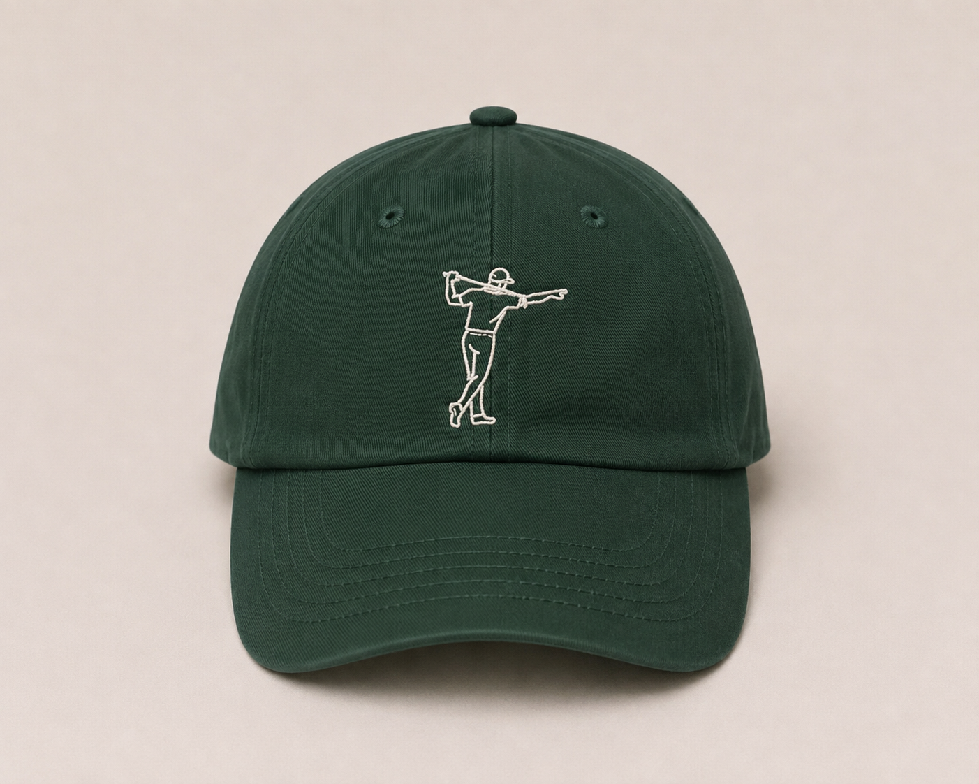 Grön golfkeps från FOA Golf med broderad golfare framtill