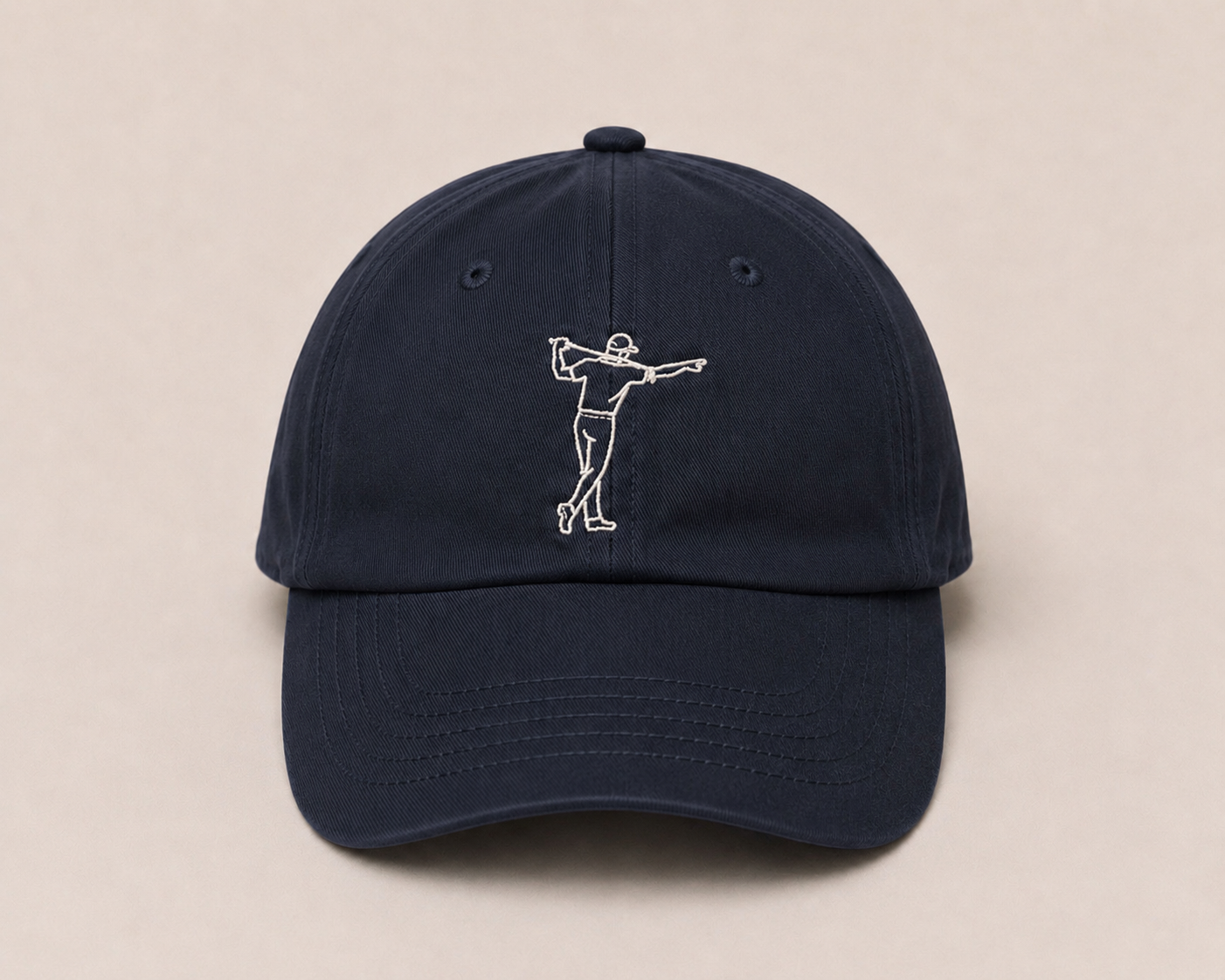 Marinblå golfkeps från FOA Golf med broderad golfare framtill